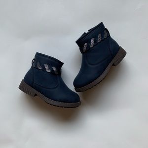 Navy blue toddler booties!